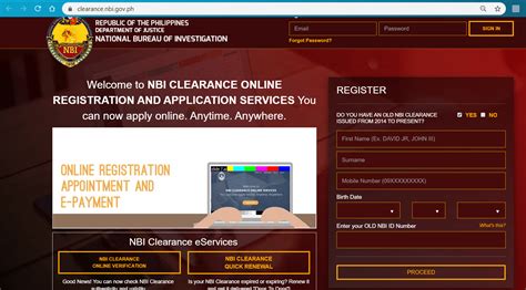 nbi.gov.ph application login